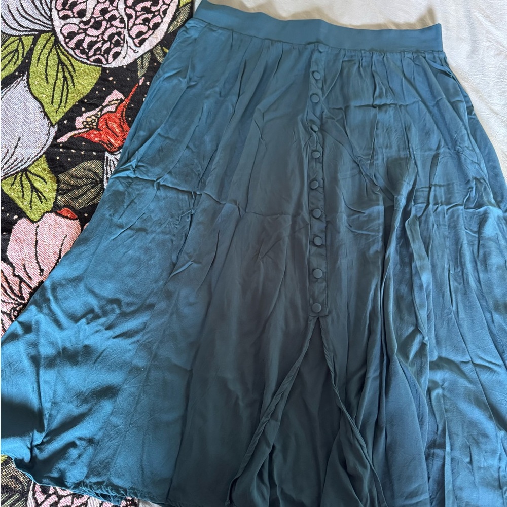 Torrid Teal Midi Skirt
